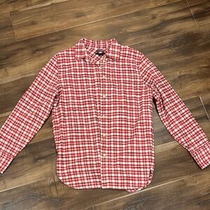 J. Crew Red plaid soft shirt